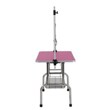Load image into Gallery viewer, Folding Dog Pet Grooming Table Stainless Steel Frame Rubber Mat On Board With Adjustable Arm And Clamps Pet Dog Cat Grooming Table
