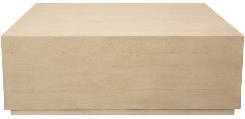 Solid Wood Square Distressed Solid Wood Coffee Table - Natural