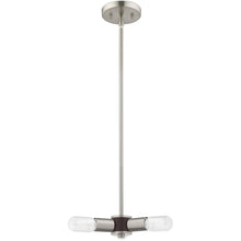 Load image into Gallery viewer, 5" Three Light Dimmable Chandelier With Shades - Nickel
