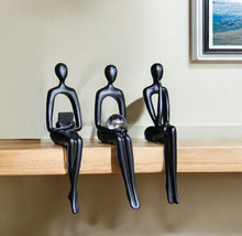 Load image into Gallery viewer, People Tabletop Sculpture (Set of 3) (568345) - Black
