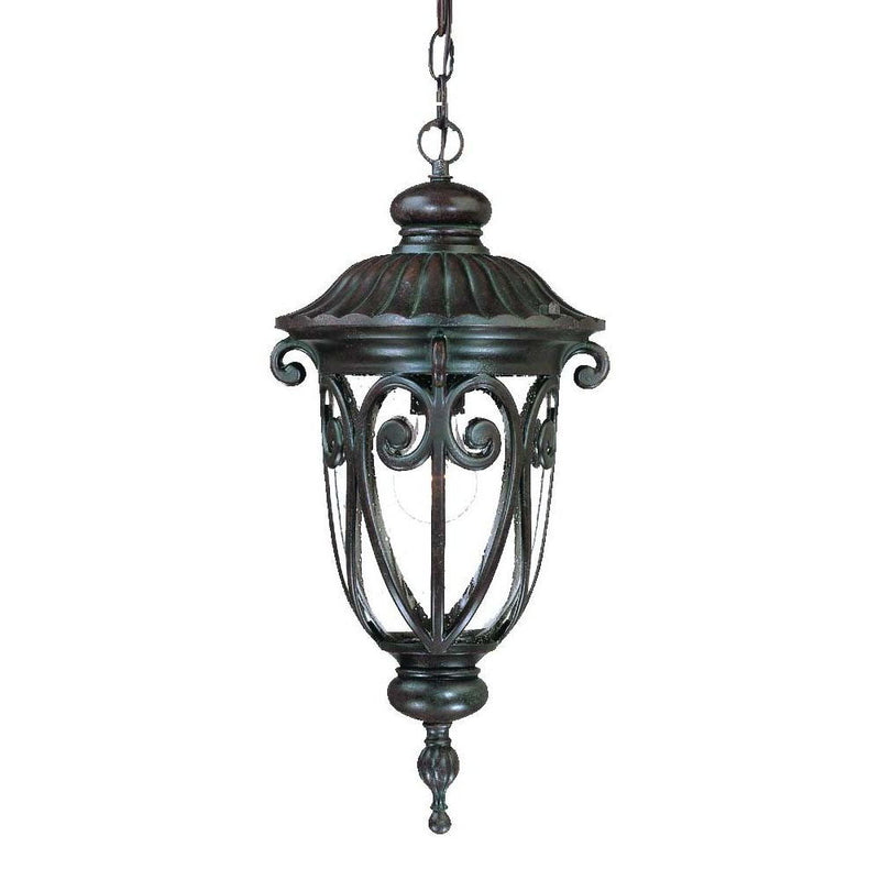 Naples 1-Light Marbelized Hanging Light - Mahogany