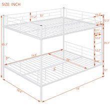 Load image into Gallery viewer, Full Over Full Metal Bunk Bed, White
