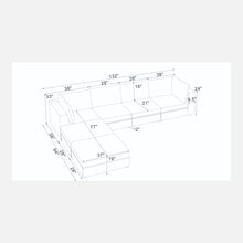 Load image into Gallery viewer, Modern Reversible Modular Sectional

