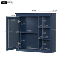 Load image into Gallery viewer, Wall Mounted Medicine Cabinet With Mirror And 3 Open Shelves
