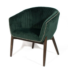 Load image into Gallery viewer, 28" Velvet Arm Chair - Green / Brown
