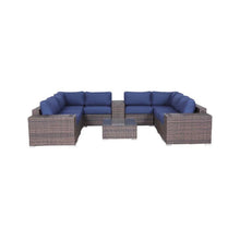 Load image into Gallery viewer, Modern Patio Rattan Sectional Set With Cushions
