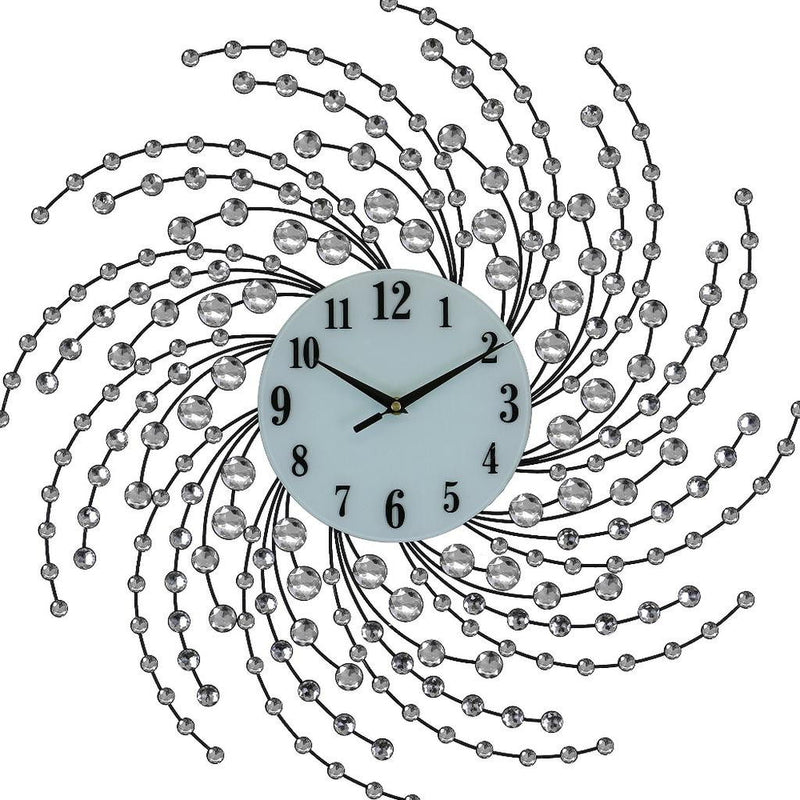 Silent Analog Novelty Wall Clock (626549) - Silver / White
