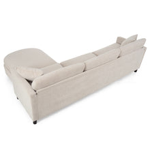 Load image into Gallery viewer, 107.87&#39;Sectional Sofa Couch With 1 Ottoman,Seat Cushion and Back Cushion Removable
