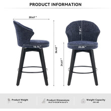 Load image into Gallery viewer, Wing Back Swivel Bar Stools (Set of 2)
