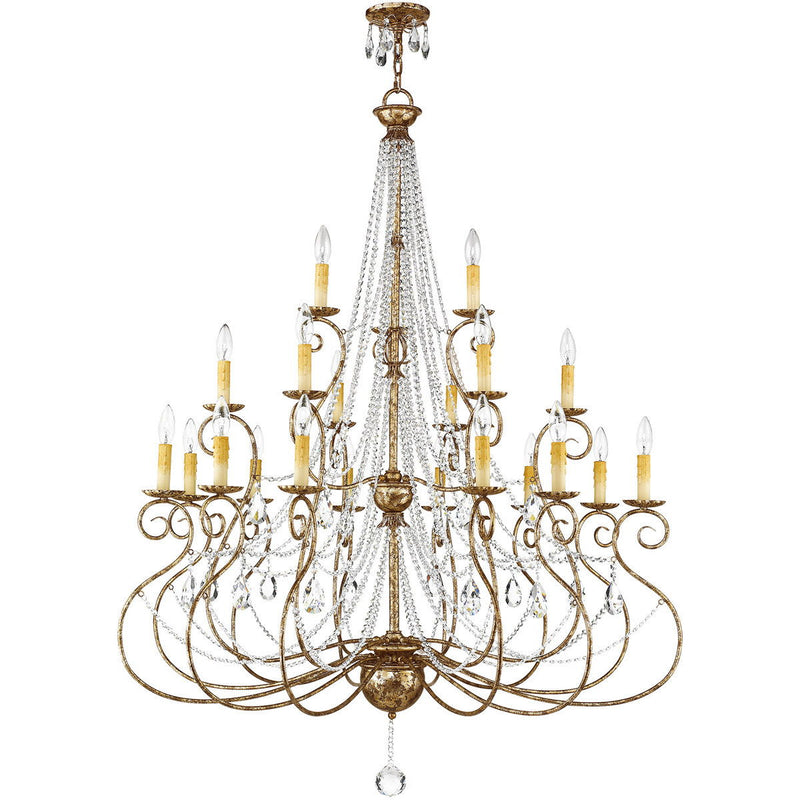 54" Multi Light Dimmable Chandelier With Shades - Bronze