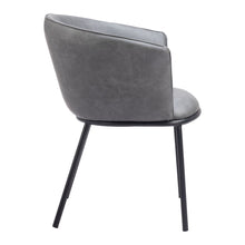 Load image into Gallery viewer, Upholstered Faux Leather Dining Arm Chair - Gray
