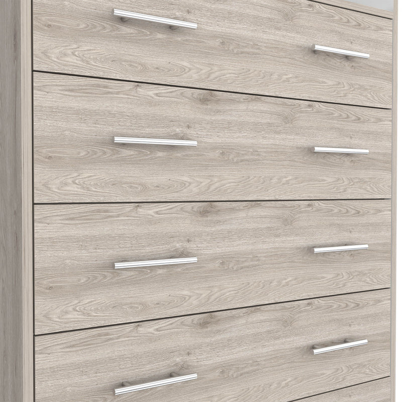Four Drawer Standard Chest With Open Shelf - Light Gray