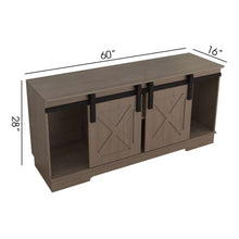 Load image into Gallery viewer, Lane - TV Stand With Sliding Barndoors Water And Heat Resistant Melamine - Rustic
