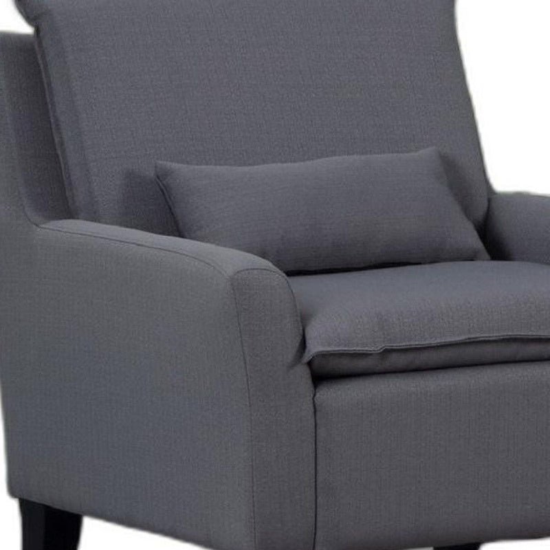 32" Fabric Arm Chair - Gray And Black