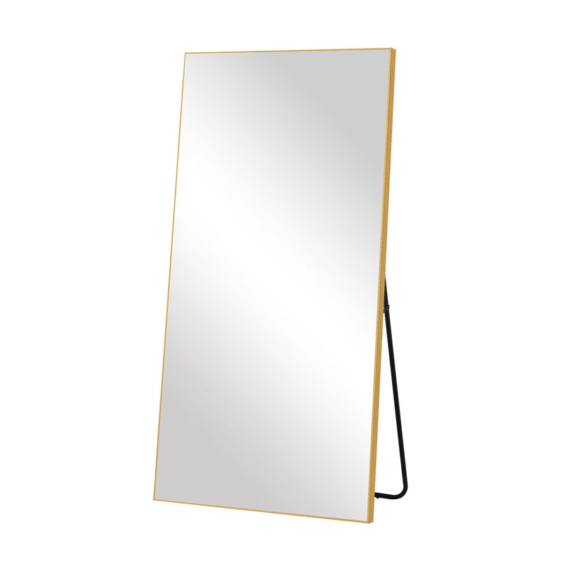71" Metal Freestanding Framed Standing Mirror - Gold