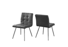 Load image into Gallery viewer, Tufted Faux Leather Dining Side Chairs (Set of 2) - Gray
