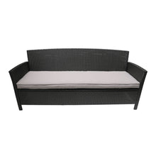 Load image into Gallery viewer, Thalassa - Outdoor 3 Seater Sofa With Water Resistant Cushion - Gray / Black
