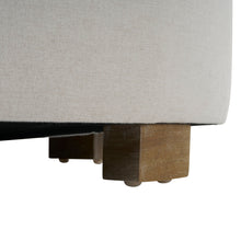 Load image into Gallery viewer, Round Ottoman, Minimalist Footstool - White
