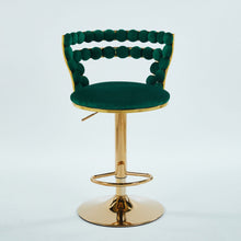 Load image into Gallery viewer, Modern Bar Chair With Iron Tube Legs, Soft Cushions And Comfortable Backrest, Suitable For Dining Room, Living Room, Cafe, Hairball Back, Bar Stool
