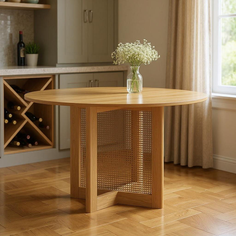 Unfinished Wood Rounded Bar Table - Light Brown