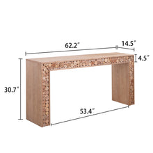 Load image into Gallery viewer, Rustic Wood Console Table With Natural Log Accents, Entryway Table, Narrow Sofa Table, Hallway Accent Table, Modern Farmhouse Style - Natural
