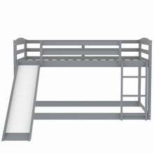 Load image into Gallery viewer, Twin over Twin Bunk Bed with Convertible Slide and Ladder , Gray(Old SKU:WF281725AAE)
