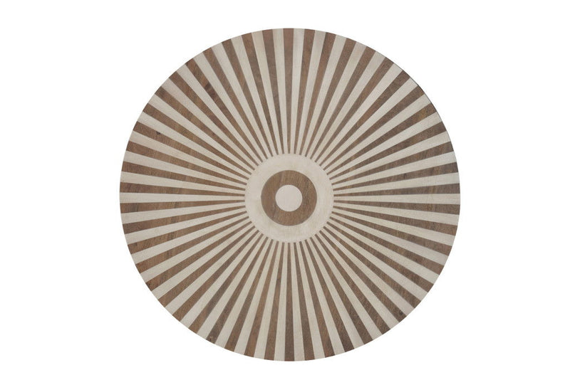 Solid Wood Round Solid Coffee Table - Brown