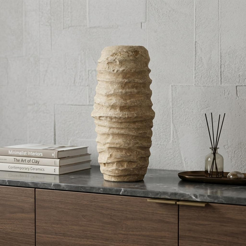 Mache Table Vase (729947) - Beige