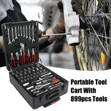 Load image into Gallery viewer, 899 Piece Home Repair Tool Set With Rolling Plastic Toolbox, 4 Drawers, General Household Maintenance Kit

