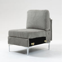 Load image into Gallery viewer, Single Couch Modular Armless Accent Chair With Back Cushion
