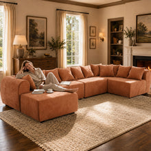Load image into Gallery viewer, 8 Seater U-Shaped Couch With Ottoman
