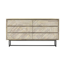 Load image into Gallery viewer, Solid Wood 6 Drawer Double Dresser - Natural

