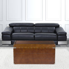 Load image into Gallery viewer, Wood And Metal Rectangular Coffee Table - Brown
