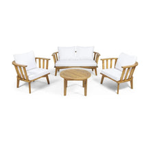Load image into Gallery viewer, Patio Furniture Set, Outdoor Acacia Wood Patio Club Chair With Table
