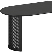 Load image into Gallery viewer, 66" Solid Wood Double Pedestal Base Oval Dining Table - Black
