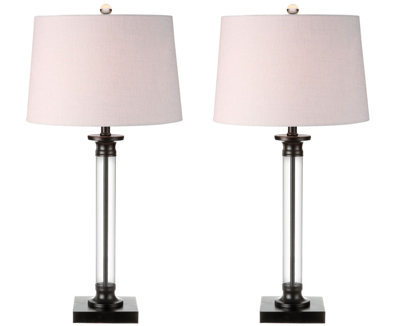 30" Table Lamps With Drum Shades (Set of 2) - Black