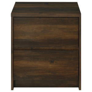 Transitional Nightstand With Dual USB Charging And Motion Sensor Light