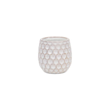 Load image into Gallery viewer, Geometric Round Pot Planter - White
