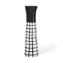 Load image into Gallery viewer, Abstract Cylinder Table Vase (397550) - Black / White
