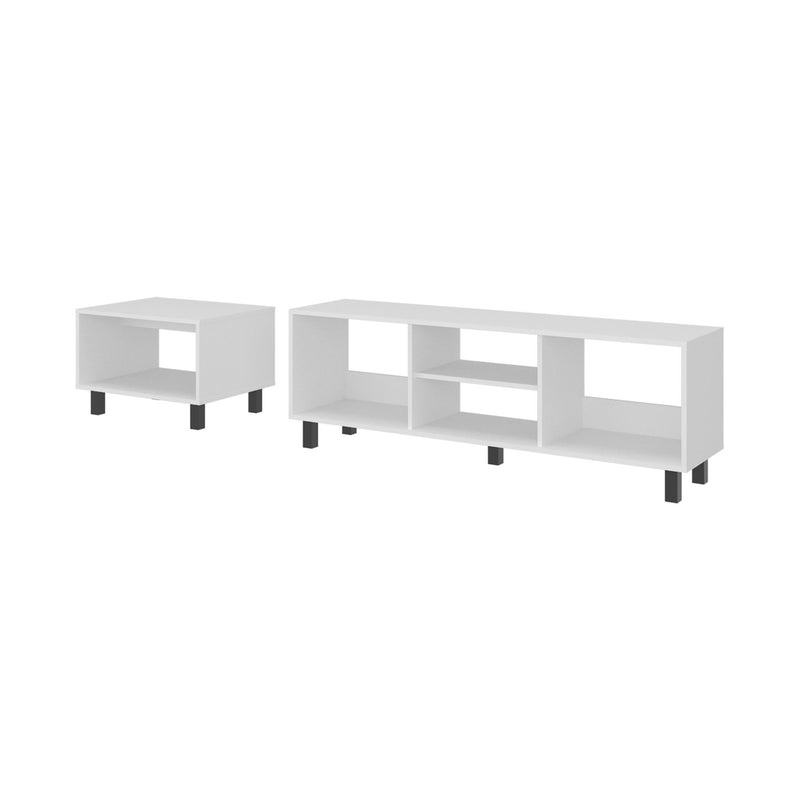 Wood Fireplace Entertainment Center (725193) - White