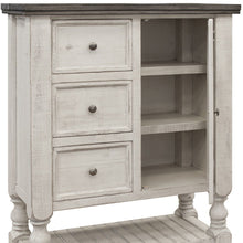 Load image into Gallery viewer, Solid Wood Three Drawer Chest - Gray / Ivory
