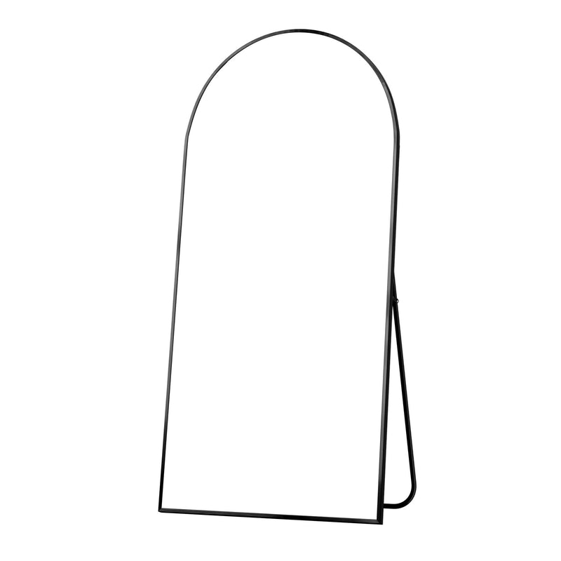 71" Arch Freestanding Framed Full Length Mirror - Black