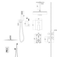 Load image into Gallery viewer, Dual Shower Head System With Ceiling Mount And Rough In Valve
