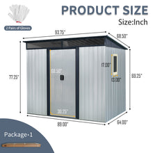 Load image into Gallery viewer, Outdoor Metal Storage Shed With Window And Transparent Plate For Garden, Lawn
