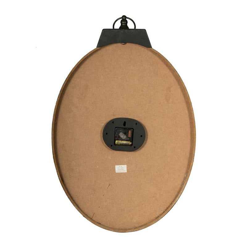 Oval Analog Wall Clock - Ivory