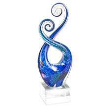 Load image into Gallery viewer, Murano Modern Abstract Tabletop Sculpture (376072) - Blue / Green
