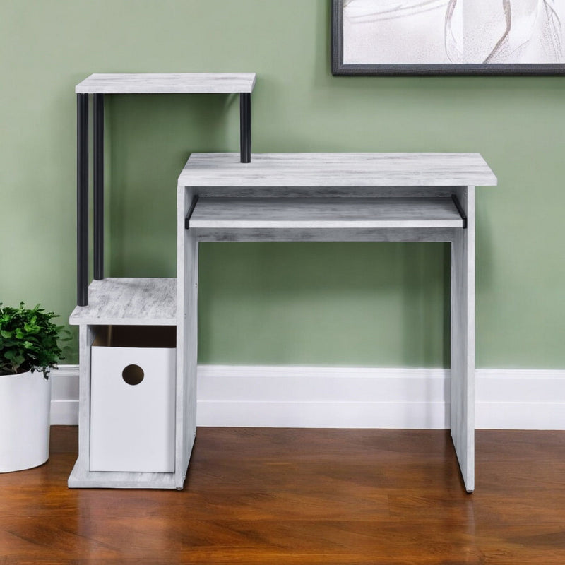 Computer Desk - Antiqued White