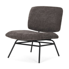 Load image into Gallery viewer, Chenille Metal Slipper Chair - Charcoal / Black
