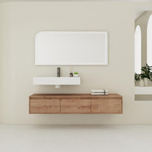 Load image into Gallery viewer, Modern Wall Mounted Bathroom Vanity With Resin Sink And Soft Close Drawer
