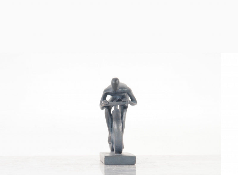 Minimalist Cyclist Finish Statue - Black